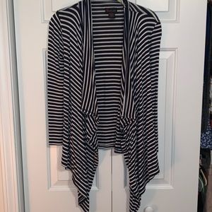 Women’s Striped Navy Cardigan